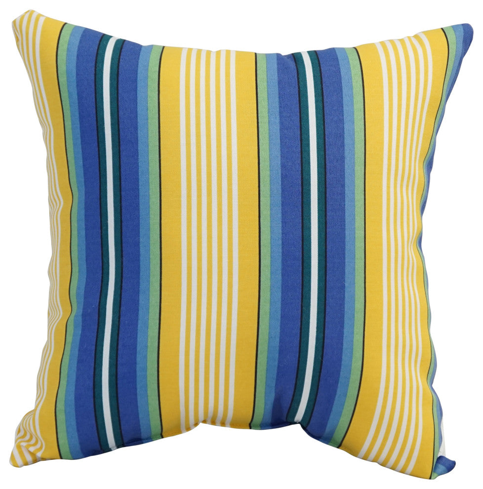 17" Square Polyester Outdoor Throw Pillows, Set of 4, Walden Summer