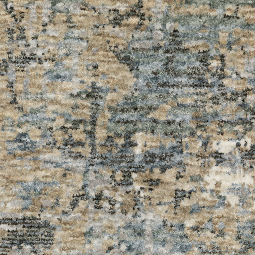 Harlan Modern Abstract Polyester Area Rug 5'3" x 7'6"