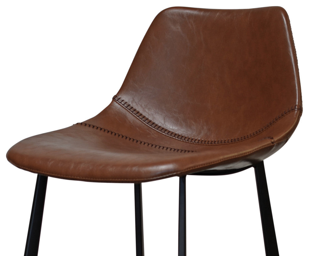 Pablo Bar Stools, Set of 2, Chestnut Brown