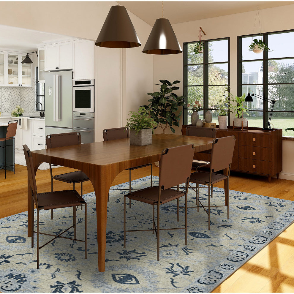 Romania Newburg Area Rug, Light Blue, 5' x 8', Floral