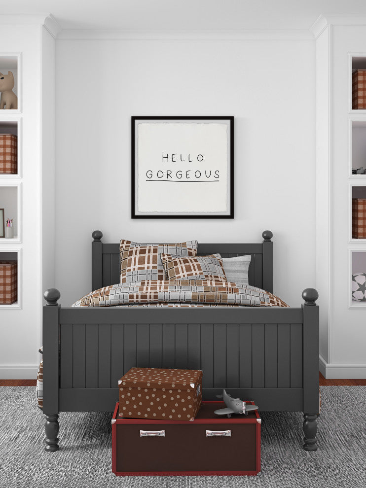 "Hello Gorgeous VI" Framed Painting Print, 32x32