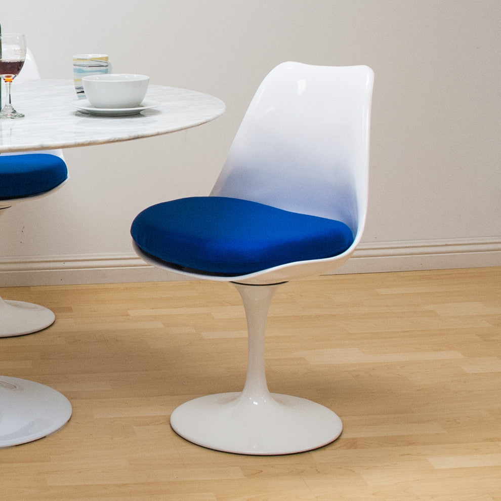Mod Made Lily Swivel Dining Side Chair, Blue