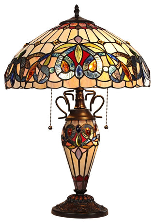 CHLOE Lighting CH3T353BV16-DT3 SERENITY Victorian 3 Light Double Lit Table Lamp