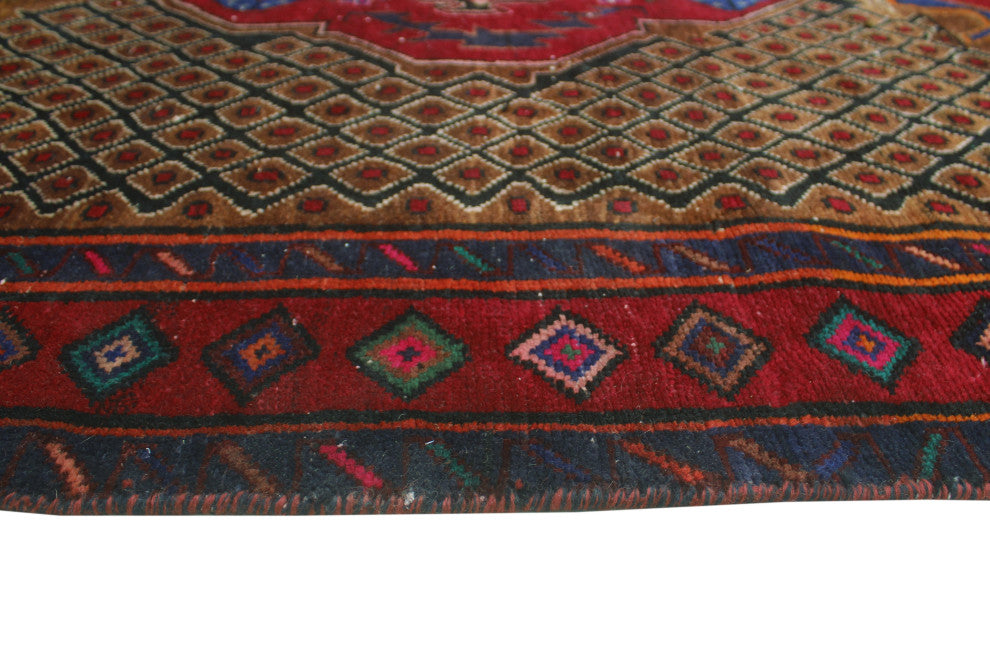 Fine Vintage Distressed Kwabena Brown Rug