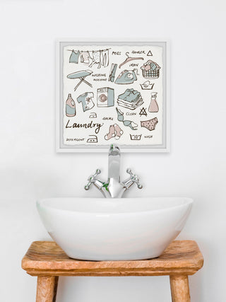 "Clean Socks" Framed Painting Print, 12x12