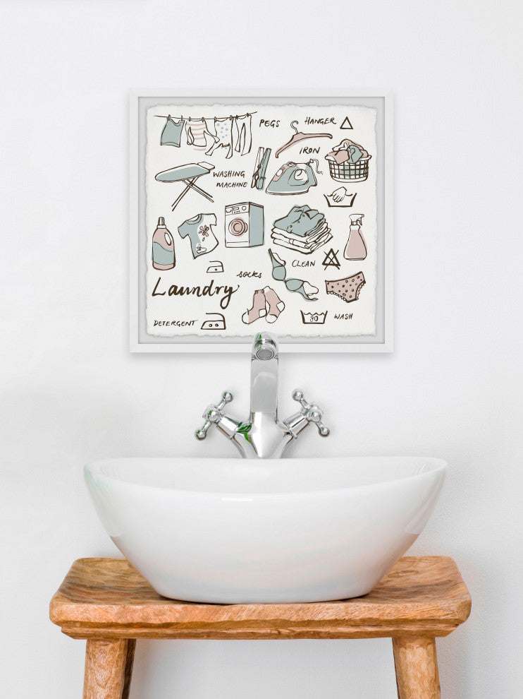 "Clean Socks" Framed Painting Print, 12x12