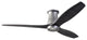 Arbor Flush Fan, Graphite, 54" Ebony Blades, No Light, Wall Control