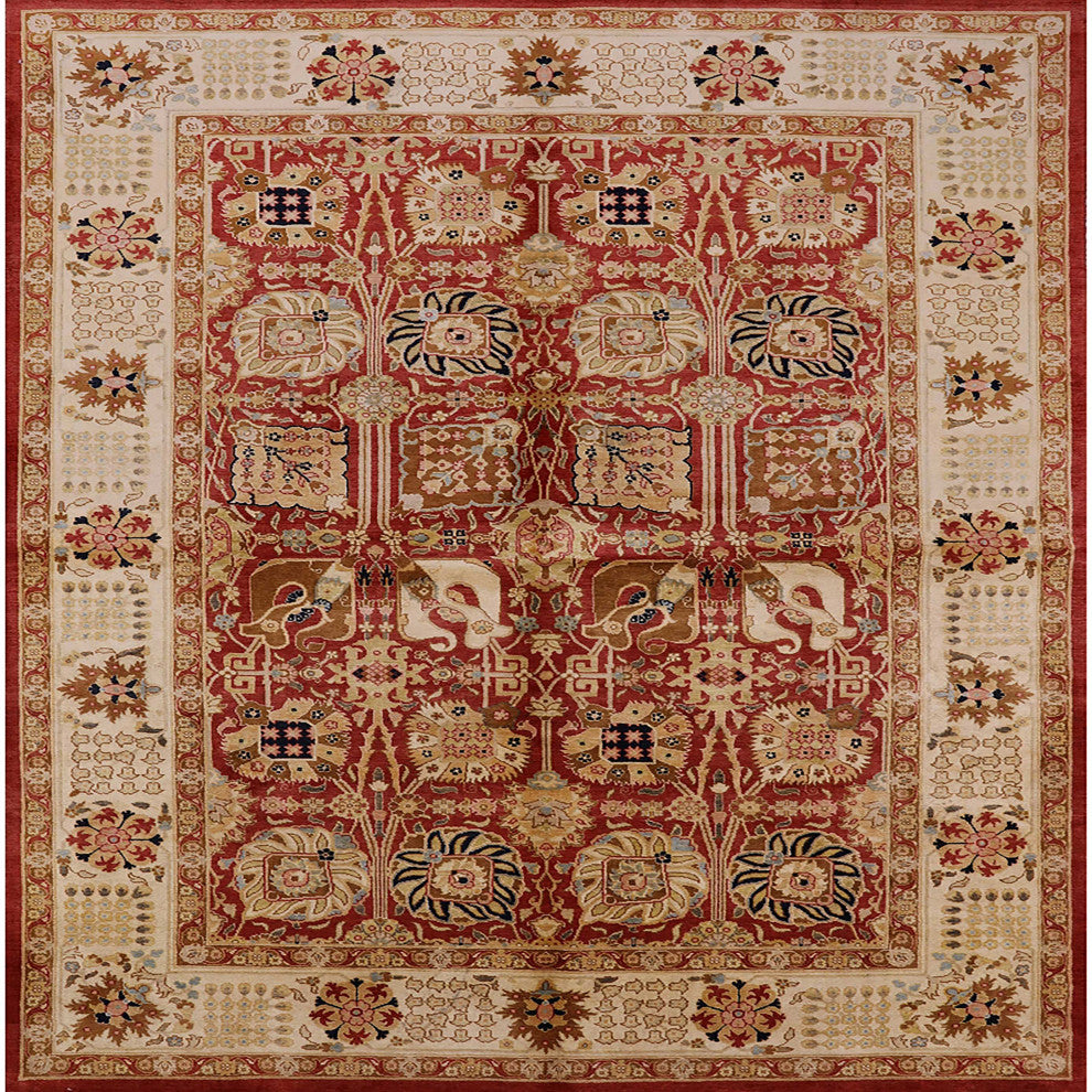 Ahgly Company Indoor Square Mid-Century Modern Area Rugs, 6' Square