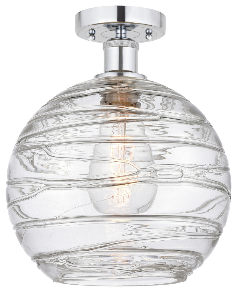 Innovations 616-1F-PC-G1213-10 1 Light Semi-Flush Mount, Polished Chrome