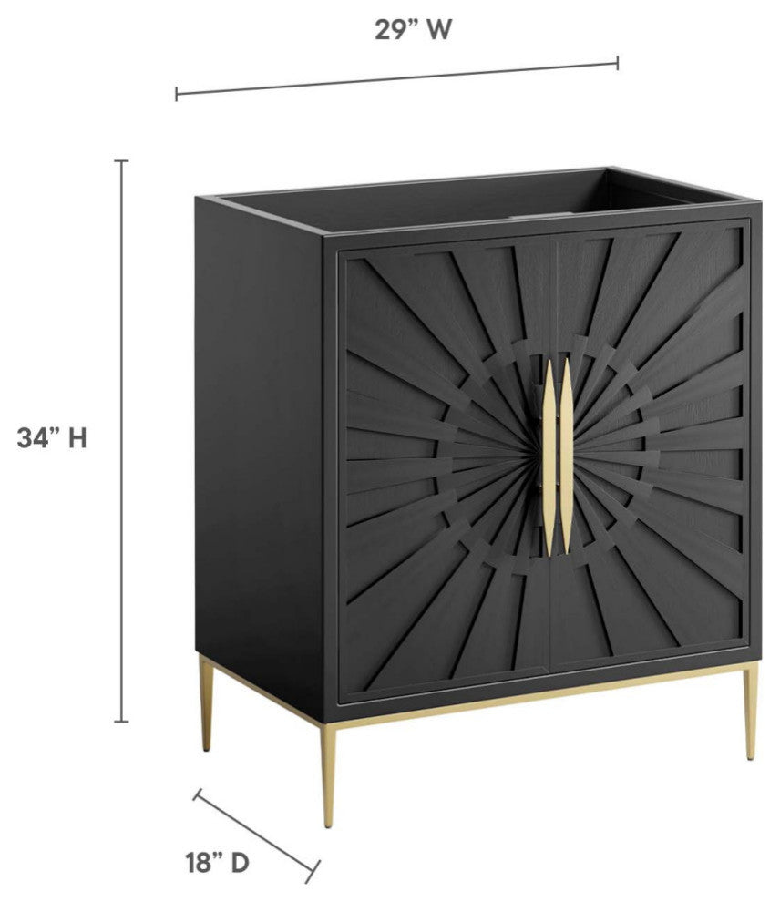 Awaken 30" Bathroom Vanity Cabinet, Black