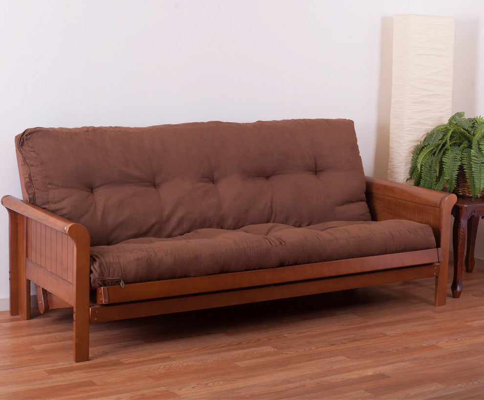 Blazing Needles Vitality 5" Microsuede Full Futon Mattress, Chocolate