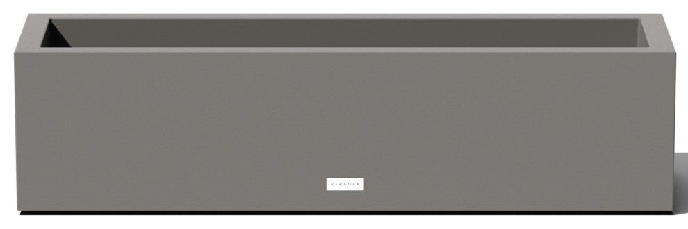 Veradek Block Series Trough 36" Planter, Grey