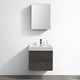 Valencia 24" Gray Oak Wall Hung Bathroom Vanity Set, Cabinet, Faucet, FFT9151BN