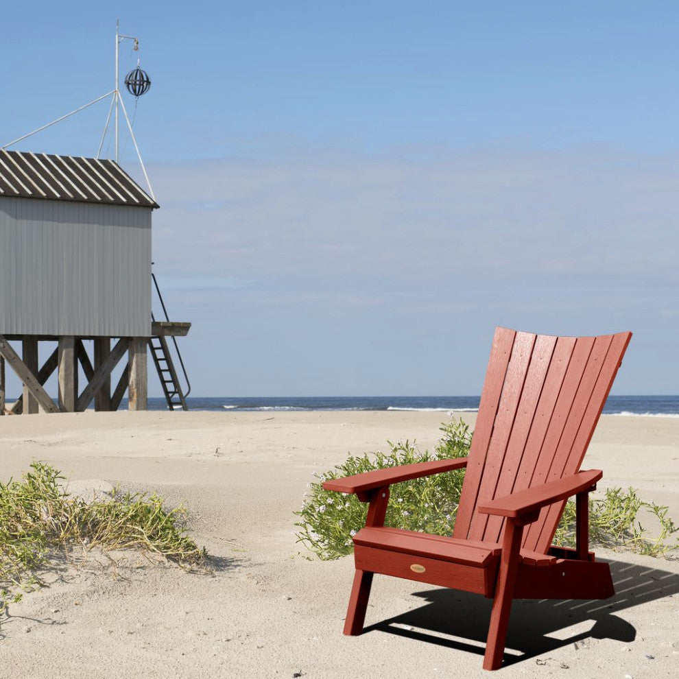 Manhattan Beach Adirondack Chair, Rustic Red
