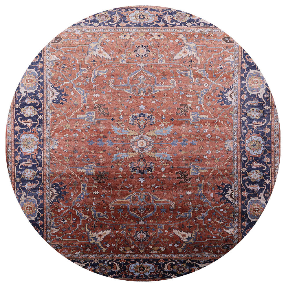 Ahgly Company Indoor Round Mid-Century Modern Area Rugs, 4' Round