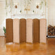 4 ft. Short Diamond Weave Fiber Room Divider Natural 6 Panel
