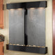 Cottonwood Falls Wall Fountain, Blackened Copper, Black Featherstone, Square Fra