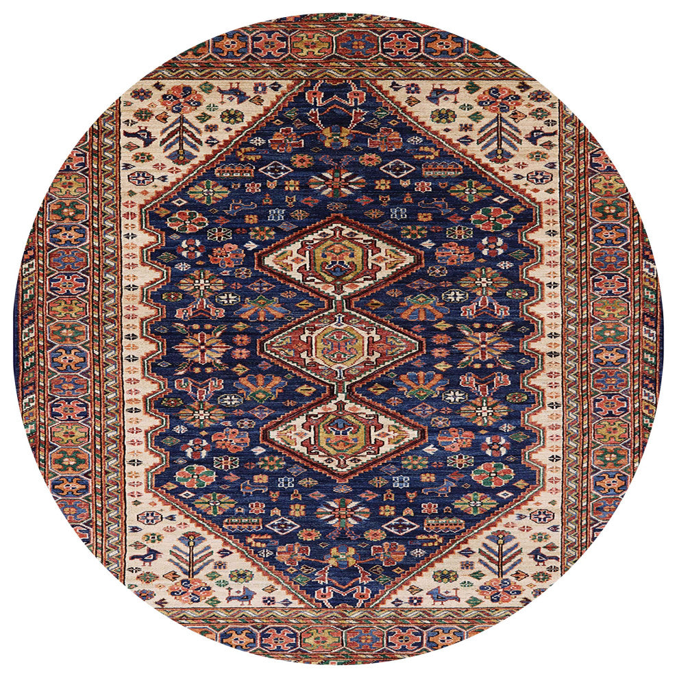 Ahgly Company Indoor Round Mid-Century Modern Area Rugs, 4' Round