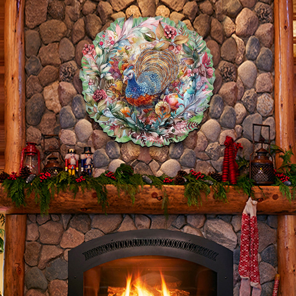 Thanksgiving Turkey Wreath Holiday Door Decor
