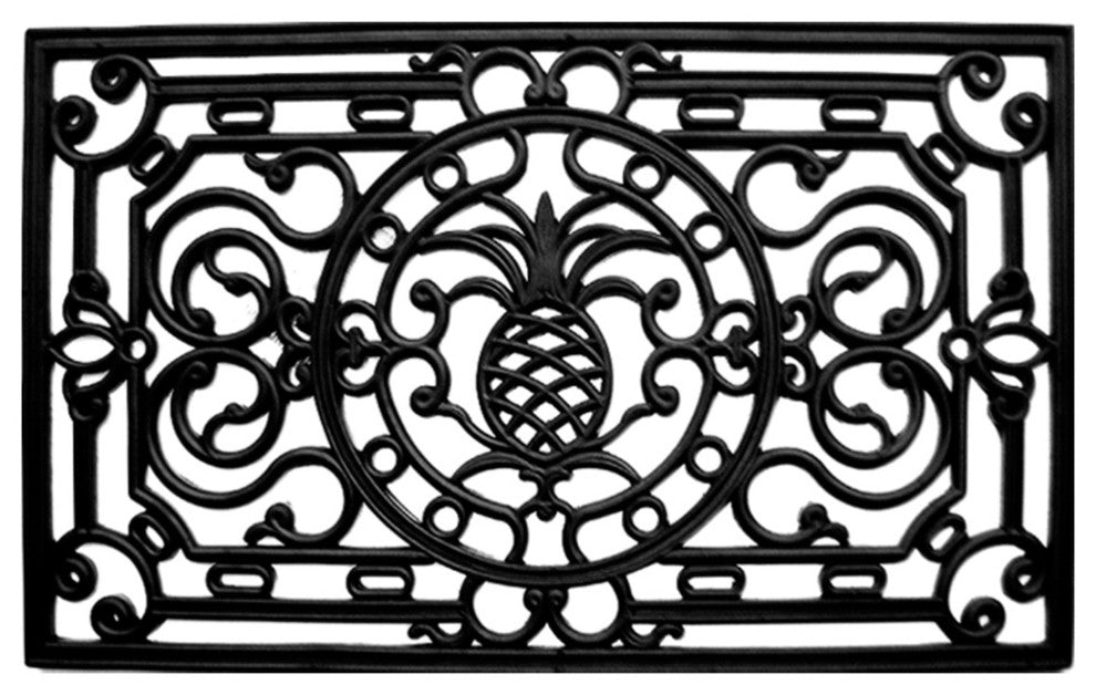 Pineapple Heritage Rubber Doormat, 24"x36"