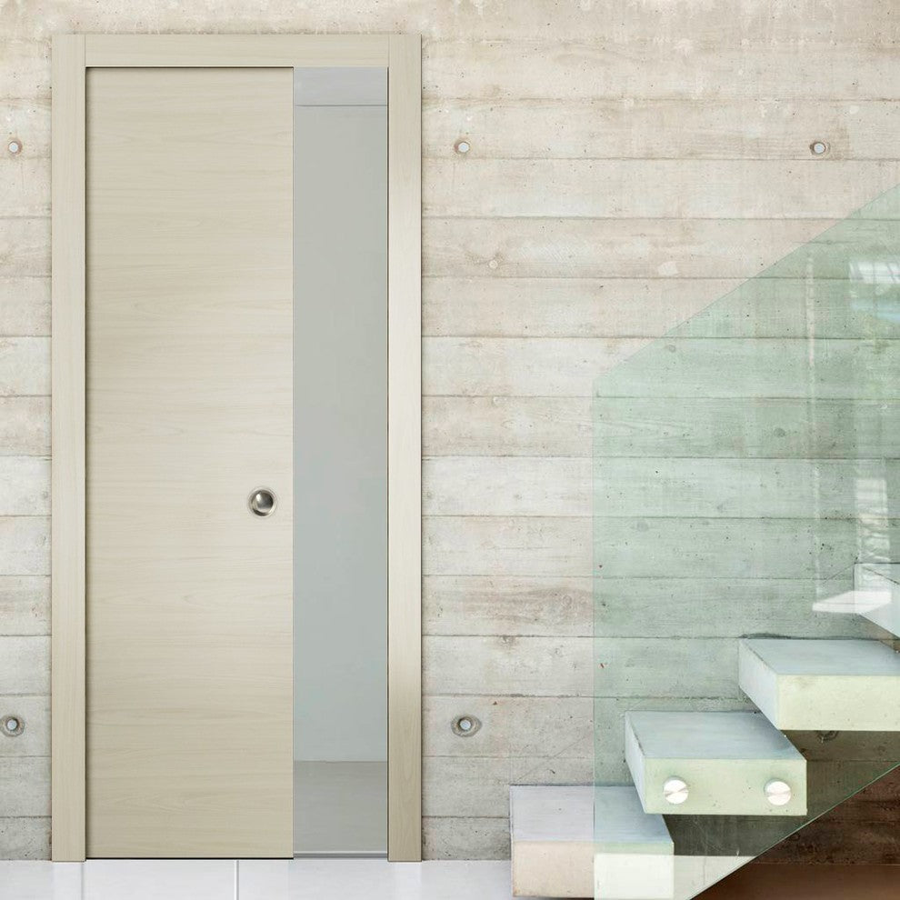 Sliding Pocket Door 18 x 80 & Hardware Frames | Planum 0010 Milk Ash
