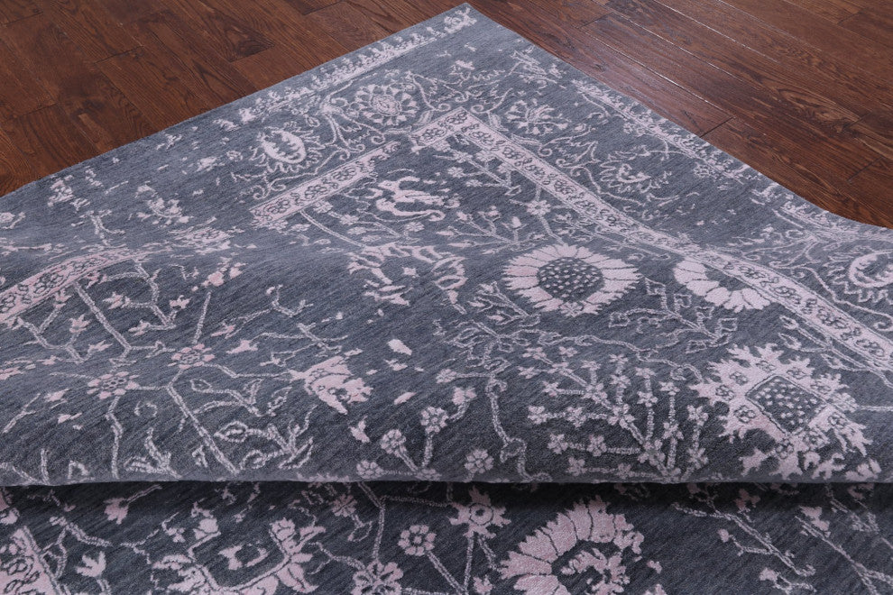 Persian Wool and Silk Handmade Rug 8' 0" X 9' 10" Q7037