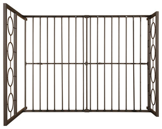 GDF Studio Doris Modern Queen Geometric Low-Profile Platform Bed Frame, Hammered