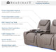 Seatcraft Muse Home Theater Seating, Gray, Row of 3