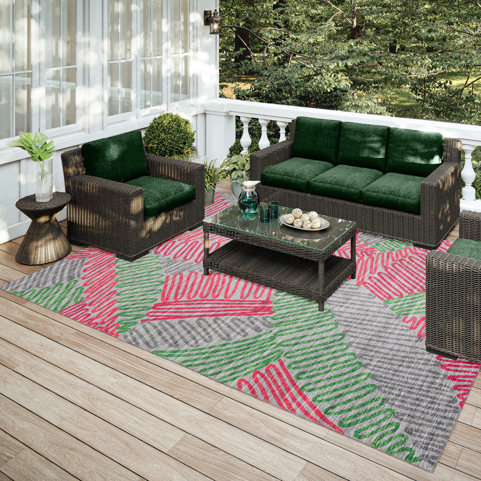 Indoor/Outdoor Sedona SN11 Fruity Machine Washable 8' x 10' Rug