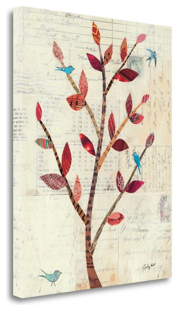 "Red Leaf Tree No Border" By Courtney Prahl, Giclee Print on Gallery Wrap Canvas