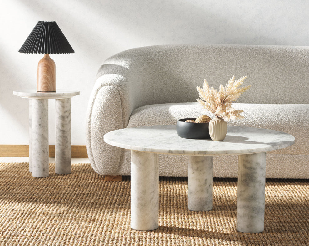 Safavieh Couture Giabella Marble Accent Table, White