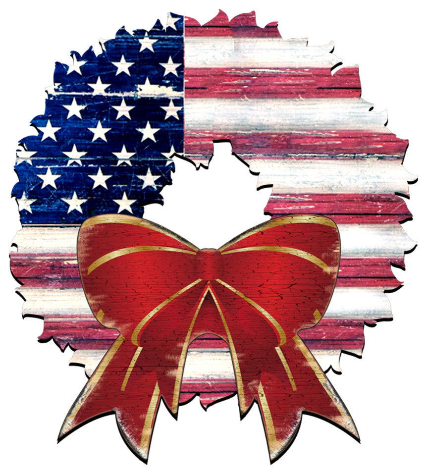 American Flag Wreath Ornament