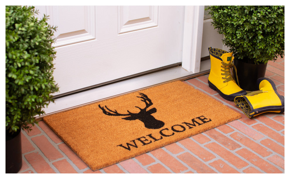 Deer Welcome Doormat, 36"x72"