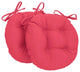 16-inch Solid Twill Round Tufted Chair Cushions (Set of 2)