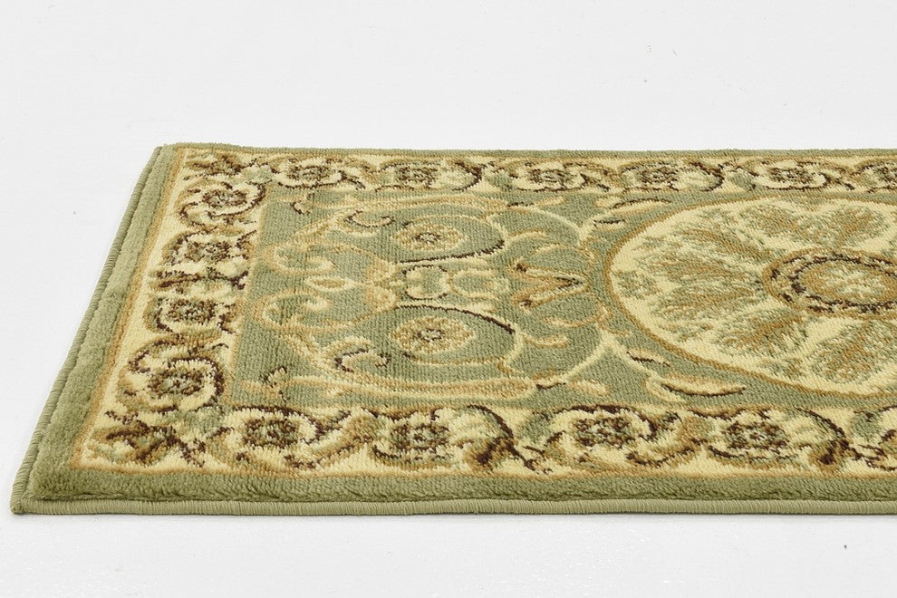 Unique Loom Light Green Napoleon Versailles 2' 2 x 6' 0 Runner Rug