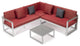 LeisureMod CSLW-80R Chelsea Sectional Adjustable Headrest&Coffee Table Cushions
