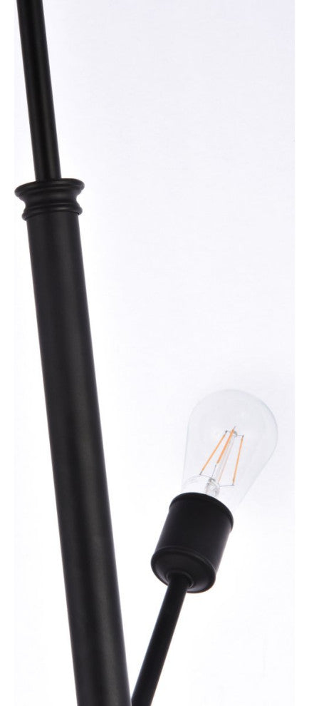 Aria 10 Lights Black Pendant With Hanging Rod
