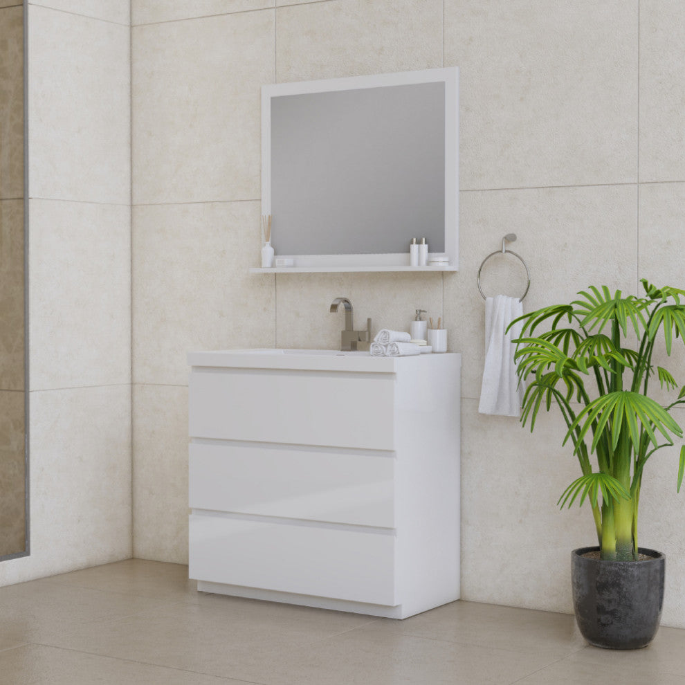 Paterno 36" Bathroom Vanity With Sink, White