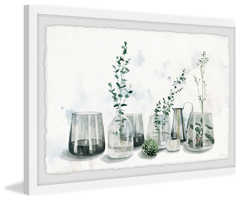"Glasses and Greens" Framed Painting Print