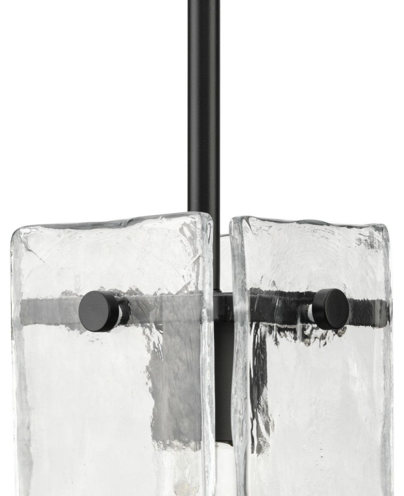 Rivera Collection 1-Light Matte Black Luxe Industrial Pendant