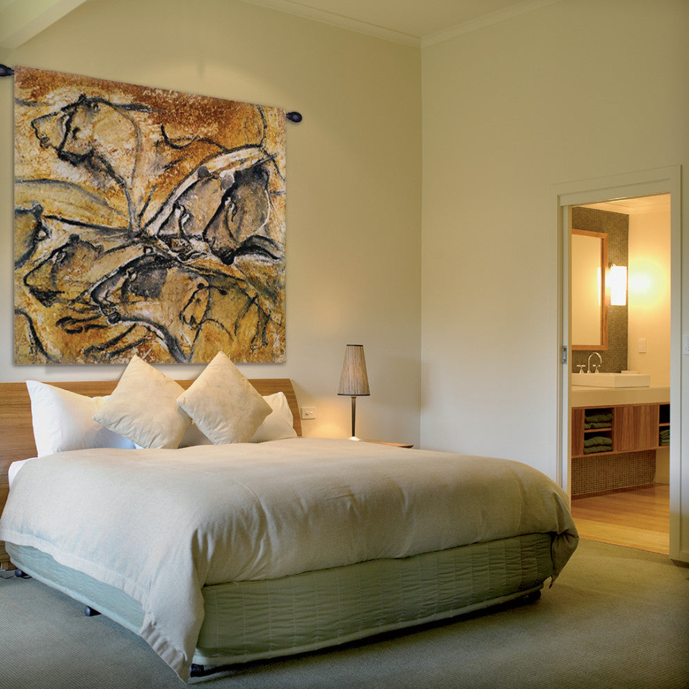 Lions of Chauvet Belgian Wall Tapestry