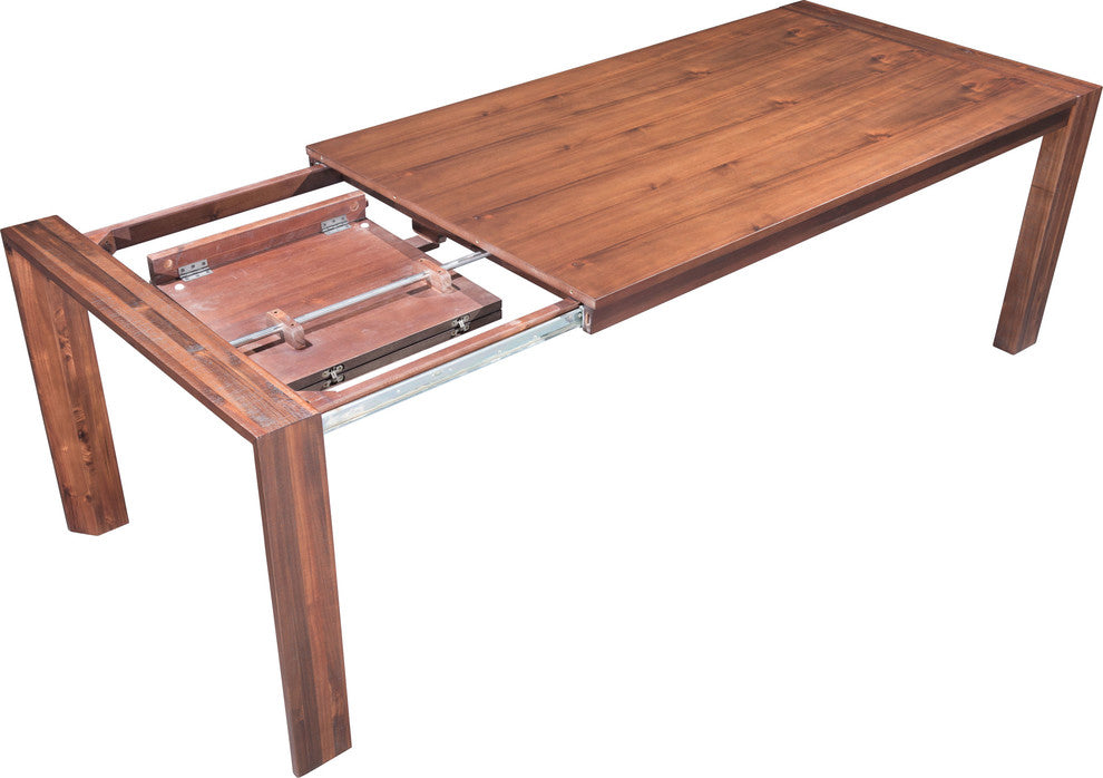 Zuo Modern Perth Extension Dining Table Chestnut