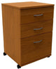 Essentials 3-Drawer Mobile Filing Cabinet 8092 from Nexera, Cappuccino