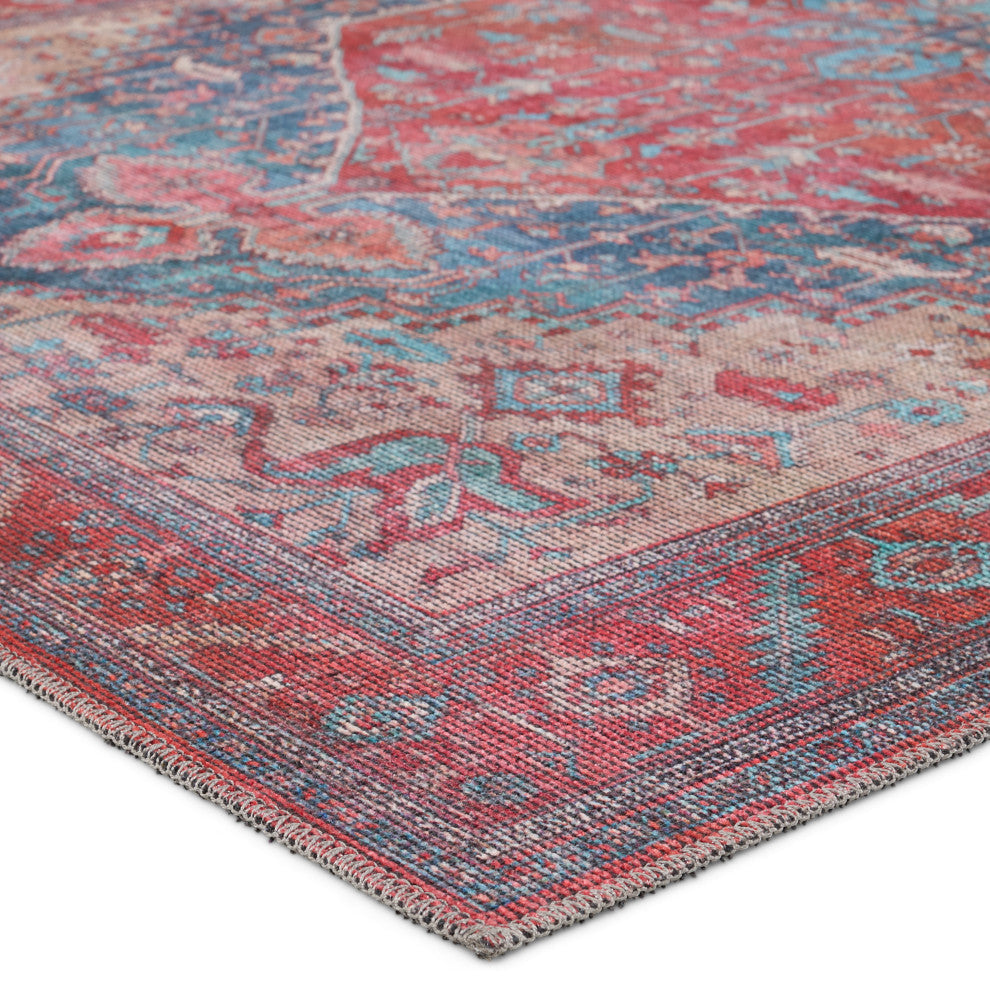 Vibe by Jaipur Living Fairbanks Medallion Red/ Blue Area Rug 7'10"X10'