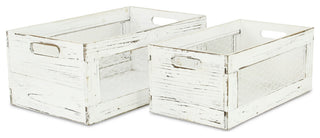 Rustic Chicken Wire Wooden Crates, Set of 2