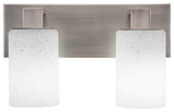 Apollo 2-Light Bath Bar, Graphite/White Muslin