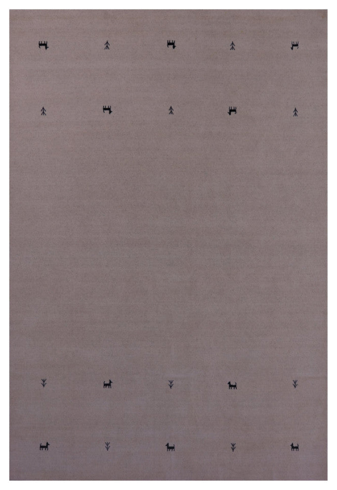 Hand-Knotted Persian Gabbeh Wool Rug 6' 0" X 9' 0" - Q15237