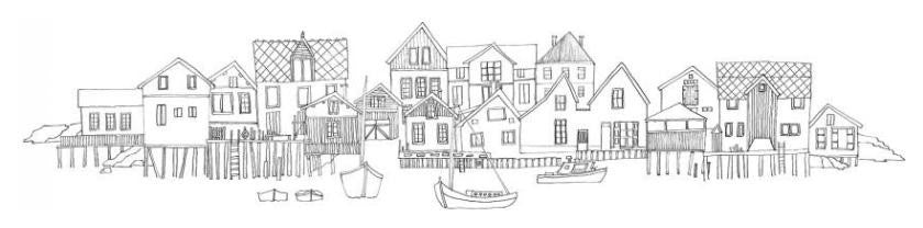 "Nordic Village I Vertical" Digital Paper Print by Avery Tillmon, 32"x42"