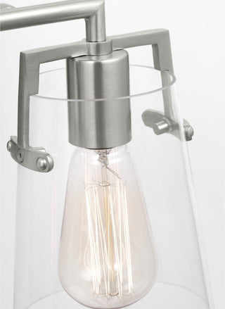 Crofton 2 Light Bath, Brushed Steel