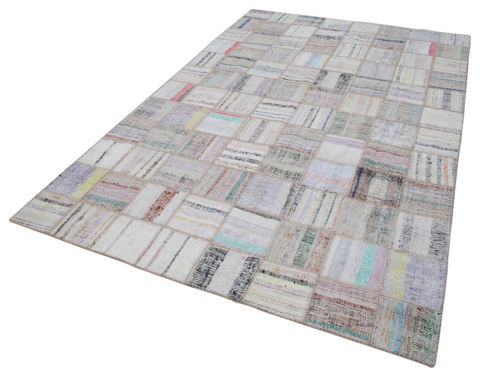 Rug N Carpet - Handmade Turkish 6' 6'' x 9' 9'' Vintage Patchwork Kilim Rug